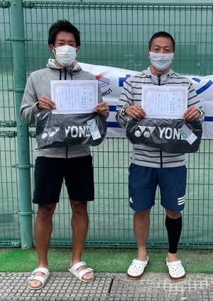 男子優勝の北園・山本ペア